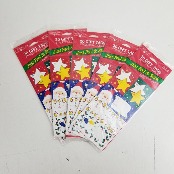 Christmas Peel & Stick Gift Tags Lot of 100 - Picture 1 of 2